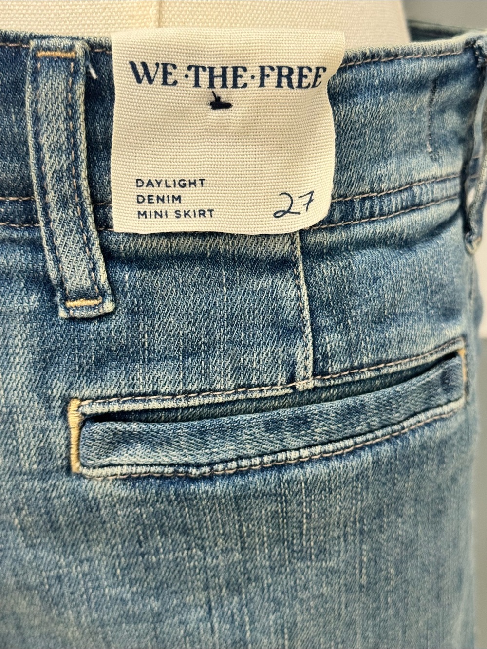 NWT🔖 Free People We The Free Daylight Denim Mini Skirt Size 27 - Picture 7 of 10